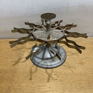 Vintage Achilles Stamp Holder Carousel Stand Revolving Desk 10 Rubber Holder